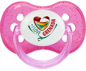 I Love Grenada Sucete Cerise Rose à paillette