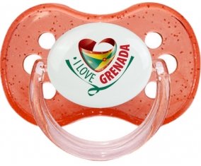 I Love Grenada Sucete Cerise Rouge à paillette