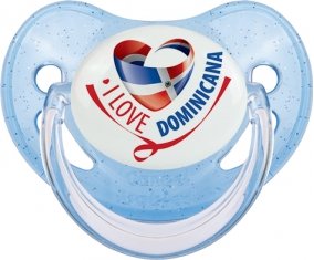 I Love Dominicana Sucete Physiologique Bleue à paillette