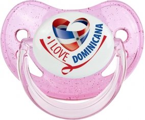 I Love Dominicana Sucete Physiologique Rose à paillette