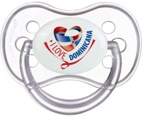 I Love Dominicana Sucette Anatomique Transparente classique