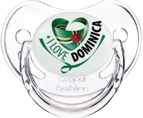 I Love Dominica Sucette Physiologique Transparent classique