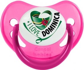 I Love Dominica Sucette Physiologique Rose phosphorescente
