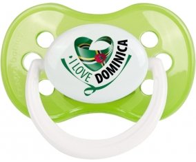 I Love Dominica Tétine Anatomique Vert classique