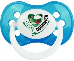 I Love Dominica Tétine Anatomique Cyan classique