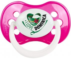 I Love Dominica Tétine Anatomique Rose foncé classique