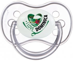 I Love Dominica Tétine Anatomique Transparente classique