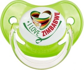 I Love Zimbabwe Sucette Physiologique Vert classique