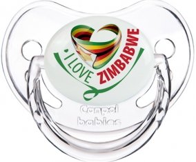 I Love Zimbabwe Sucette Physiologique Transparent classique