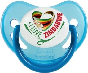I Love Zimbabwe Sucette Physiologique Bleue phosphorescente