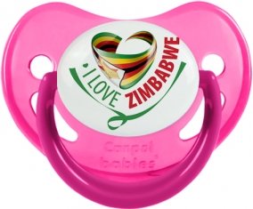 I Love Zimbabwe Sucette Physiologique Rose phosphorescente