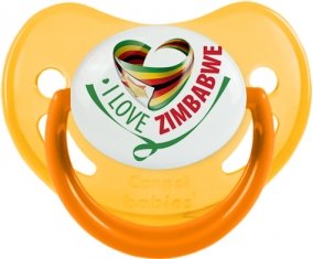 I Love Zimbabwe Sucette Physiologique Jaune phosphorescente