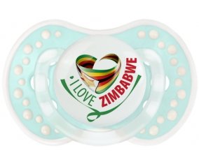 I Love Zimbabwe Sucette LOVI Dynamic Retro-turquoise-lagon classique