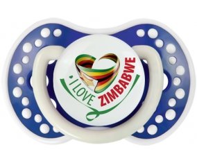 I Love Zimbabwe Sucette LOVI Dynamic Bleu-marine phosphorescente