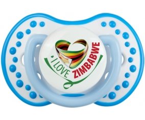 I Love Zimbabwe Sucette LOVI Dynamic Blanc-bleu phosphorescente