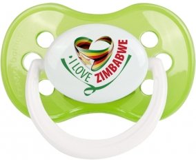 I Love Zimbabwe Sucette Anatomique Vert classique