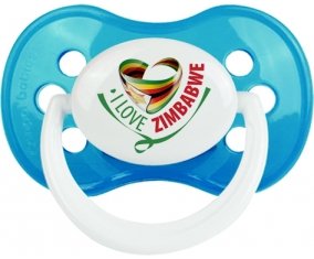 I Love Zimbabwe Sucette Anatomique Cyan classique