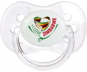 I Love Zimbabwe Tétine Cerise Transparent classique