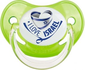 I Love Israel Tétine Physiologique Vert classique