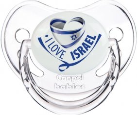 I Love Israel Tétine Physiologique Transparent classique