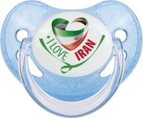 I Love Iran Sucete Physiologique Bleue à paillette