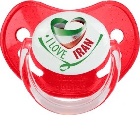 I Love Iran Sucete Physiologique Rouge à paillette