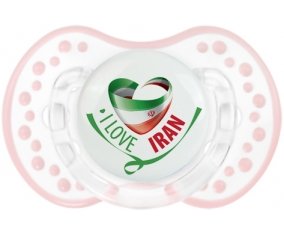 I Love Iran Tétine LOVI Dynamic Retro-blanc-rose-tendre classique