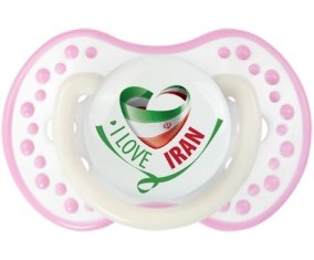 I Love Iran Tétine LOVI Dynamic Blanc-rose phosphorescente