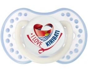 I Love Kiribati Sucette LOVI Dynamic Blanc-cyan classique