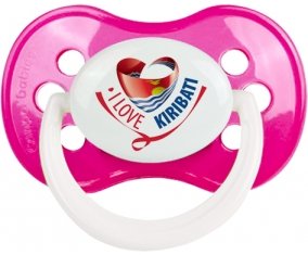 I Love Kiribati Tétine Anatomique Rose foncé classique