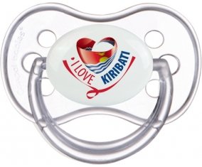 I Love Kiribati Tétine Anatomique Transparente classique