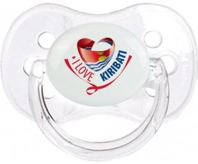 I Love Kiribati Sucette Cerise Transparent classique