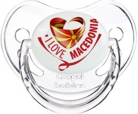 I Love Macedonia Sucette Physiologique Transparent classique