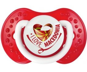 I Love Macedonia Sucette LOVI Dynamic Blanc-rouge classique