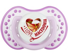 I Love Macedonia Sucette LOVI Dynamic Blanc-mauve classique