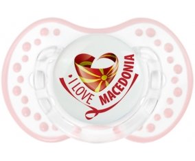 I Love Macedonia Sucette LOVI Dynamic Retro-blanc-rose-tendre classique