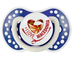 I Love Macedonia Sucette LOVI Dynamic Bleu-marine phosphorescente