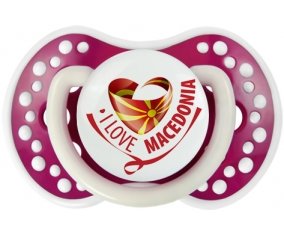 I Love Macedonia Sucette LOVI Dynamic Fuchsia phosphorescente