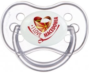 I Love Macedonia Sucette Anatomique Transparente classique