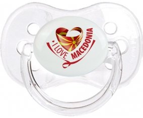 I Love Macedonia Tétine Cerise Transparent classique
