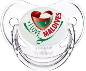 I Love Maldives Tétine Physiologique Transparent classique