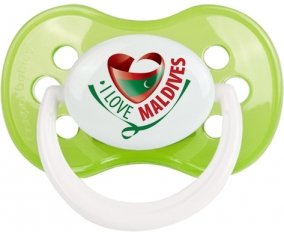I Love Maldives Sucete Anatomique Vert classique
