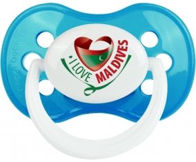 I Love Maldives Sucete Anatomique Cyan classique