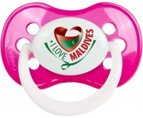 I Love Maldives Sucete Anatomique Rose foncé classique