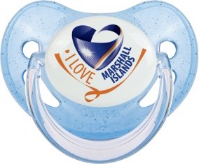 I Love Marshall islands Sucete Physiologique Bleue à paillette