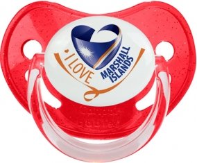 I Love Marshall islands Sucete Physiologique Rouge à paillette