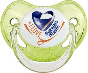 I Love Marshall islands Sucete Physiologique Vert à paillette