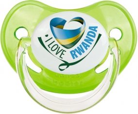 I Love Rwanda Sucette Physiologique Vert classique
