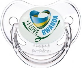 I Love Rwanda Sucette Physiologique Transparent classique