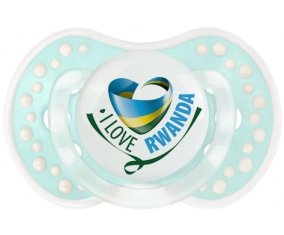 I Love Rwanda Sucette LOVI Dynamic Retro-turquoise-lagon classique